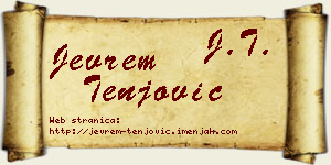 Jevrem Tenjović vizit kartica